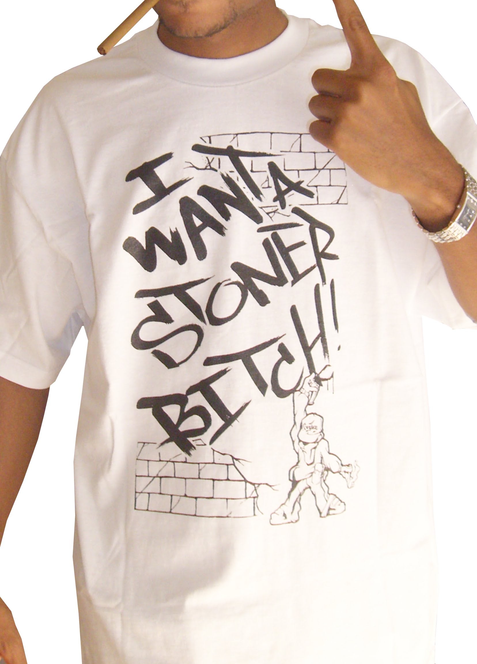 Men's "I Want A Stoner Bitch" White T-shirt