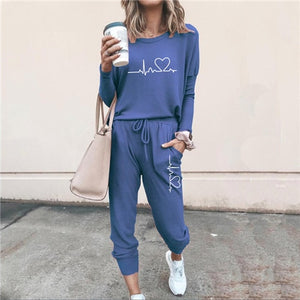 Colorblock Plaid Striped Short Sleeve Tape Top & Drawstring Pants Set Casual Basic Women Two Piece Set