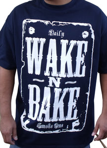 Men's "Wake-N-Bake" Navy Blue T-shirt